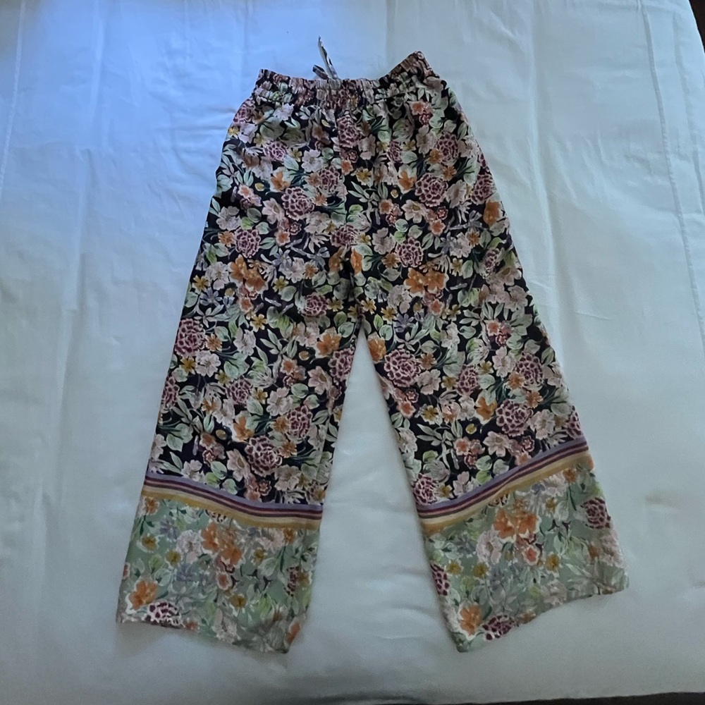 Floral Wide-Leg Pants